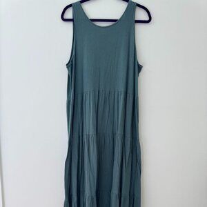 J. Crew Tiered Maxi Dress with Scoop Back
